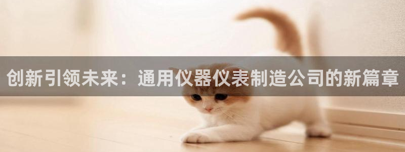 天宏娱乐有限公司：创新引领未来：通用仪器仪表制造公司的新篇章