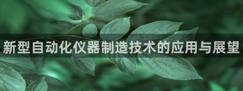 天宏娱乐倒闭了吗最近：新型自动化仪器制造技术的应用与展望