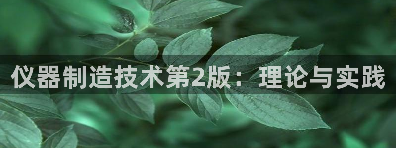 河源天宏娱乐是骗局吗：仪器制造技术第2版：理论与实践