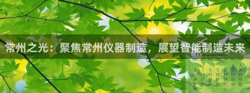 天宏娱乐运营29229：常州之光：聚焦常州仪器制造，展望智能