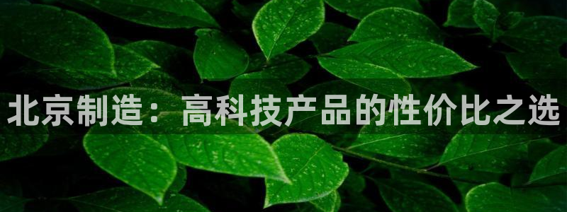 天宏娱乐登录网址：北京制造：高科技产品的性价比之选