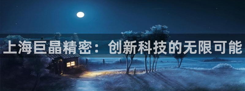 天宏娱乐季叔：上海巨晶精密：创新科技的无限可能