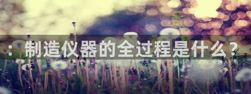 宏天皓星娱乐：：制造仪器的全过程是什么？