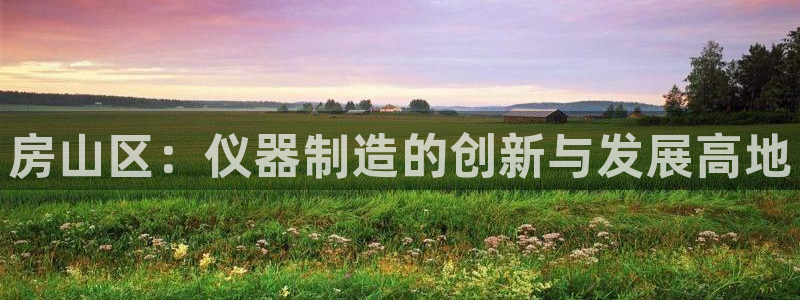 天宏娱乐直播间在哪：房山区：仪器制造的创新与发展高地