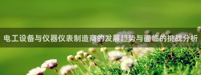 天宏娱乐直播间怎么进：电工设备与仪器仪表制造商的发展趋势与面