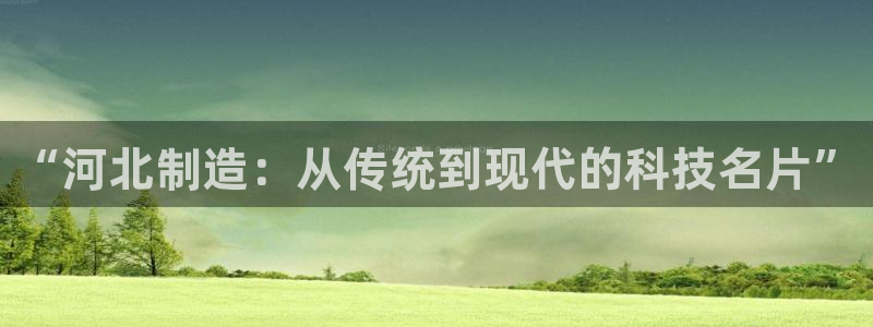 天宏娱乐是干嘛的公司：“河北制造：从传统到现代的科技名片”