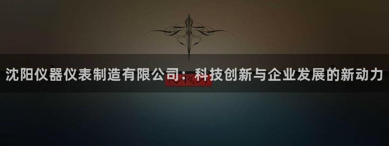 天宏娱乐管a事443593：沈阳仪器仪表制造有限公司：科技创