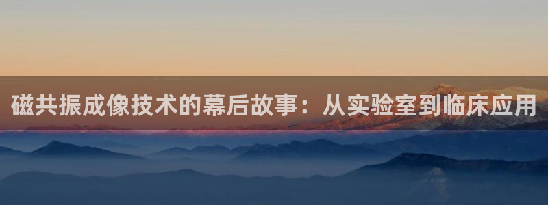天宏娱乐旗下的网红：磁共振成像技术的幕后故事：从实验室到临床